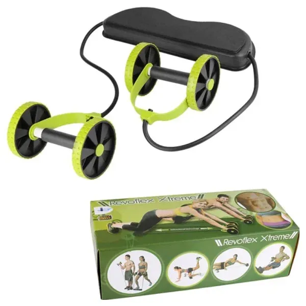 Abs Wheels Roller Abdominal Muscle Resistance Pull Rope Trainer