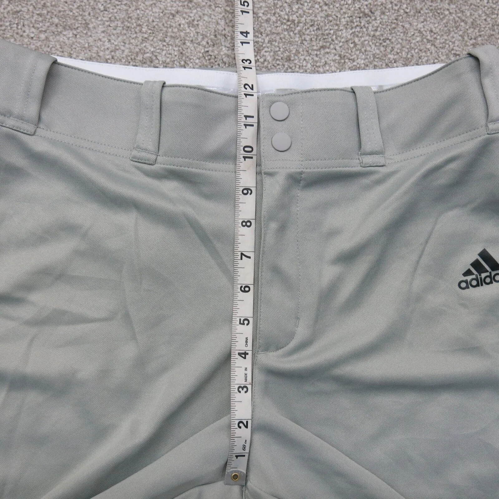 Adidas Men Tapered Leg Pant Baseball Knee Length Athlete Sports Gray Size Medium