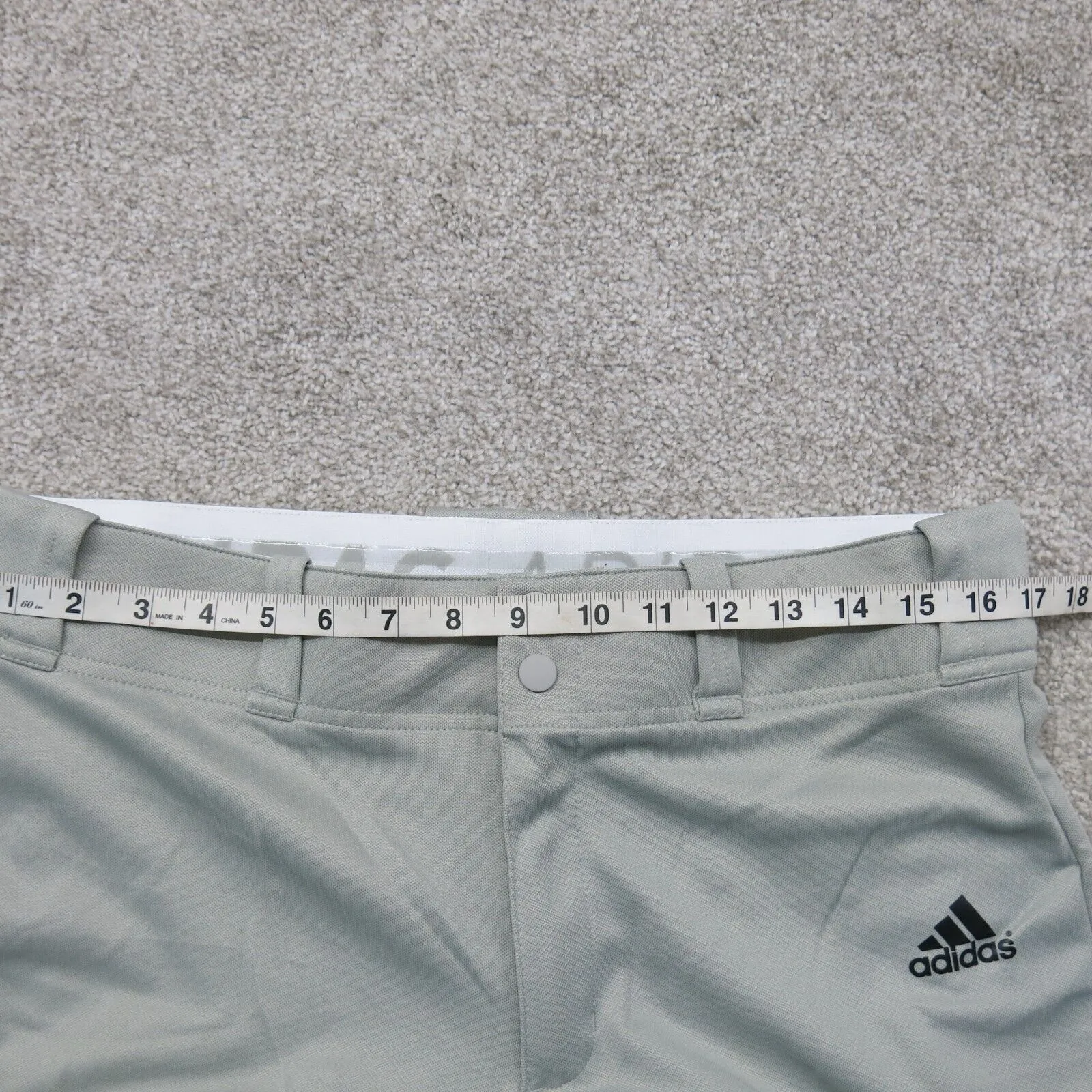 Adidas Men Tapered Leg Pant Baseball Knee Length Athlete Sports Gray Size Medium