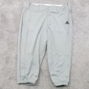 Adidas Men Tapered Leg Pant Baseball Knee Length Athlete Sports Gray Size Medium