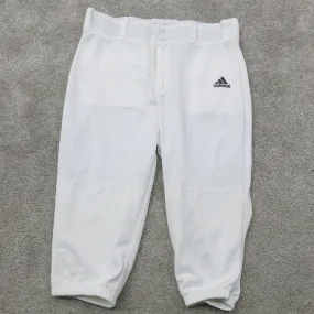 Adidas Men Tapered Leg Pant Baseball Knee Length Athlete Sports White Size M