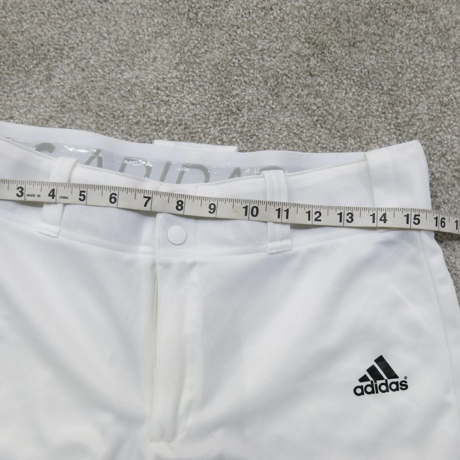 Adidas Men Tapered Leg Pant Baseball Knee Length Athlete Sports White Size M