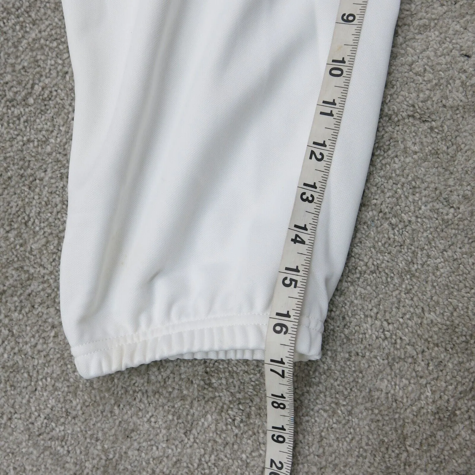 Adidas Men Tapered Leg Pant Baseball Knee Length Athlete Sports White Size M