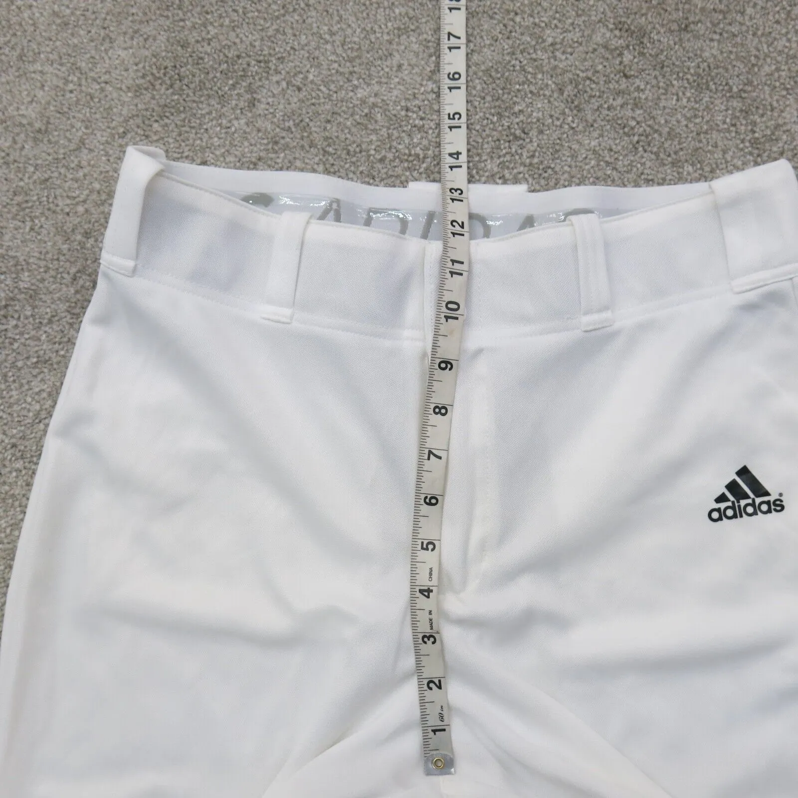 Adidas Men Tapered Leg Pant Baseball Knee Length Athlete Sports White Size M