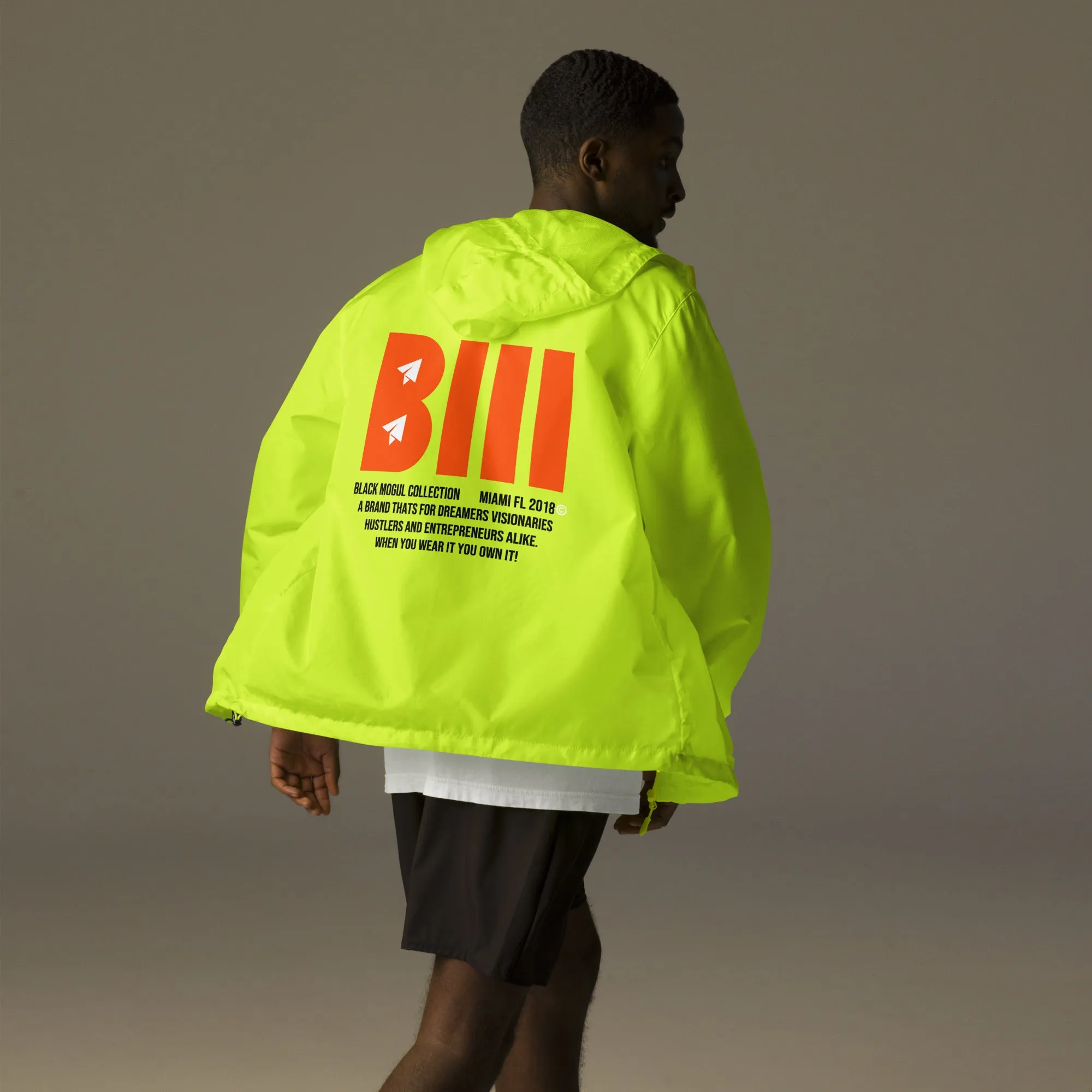 Black Mogul Under Construction Unisex lightweight zip up windbreaker