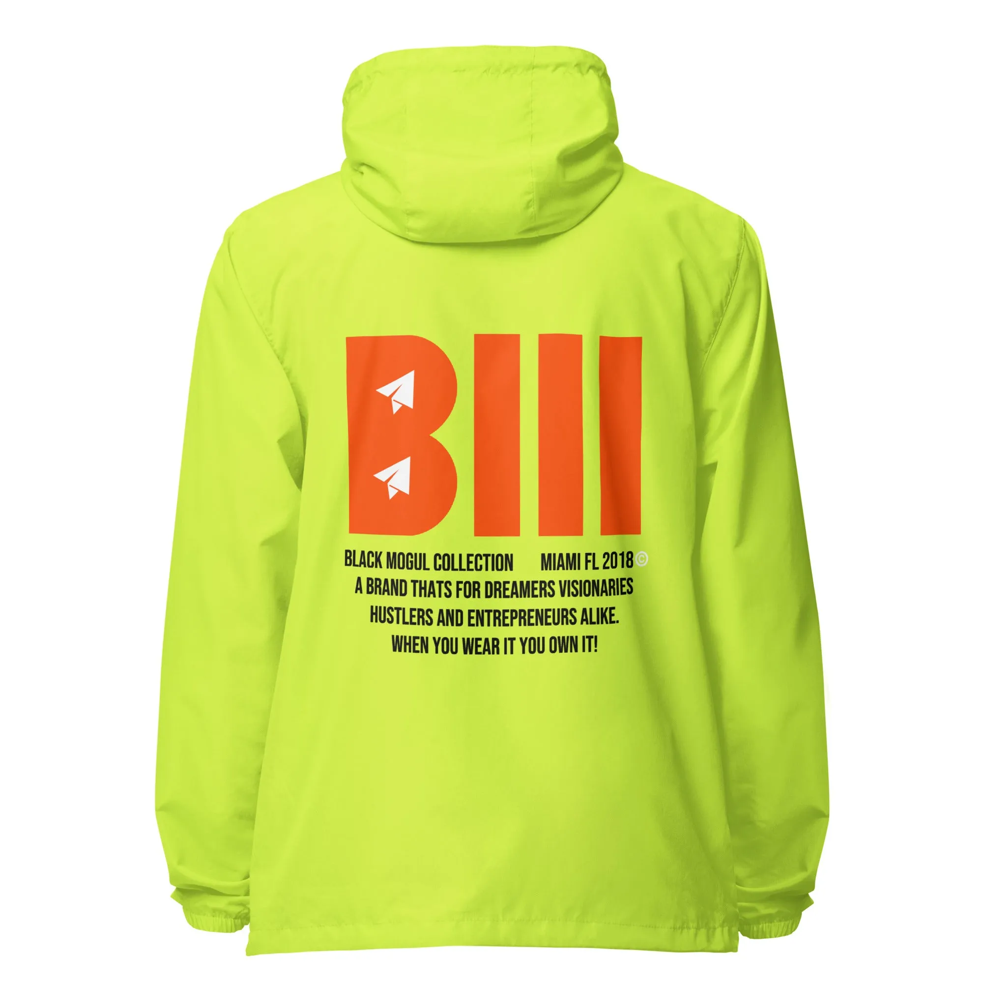 Black Mogul Under Construction Unisex lightweight zip up windbreaker