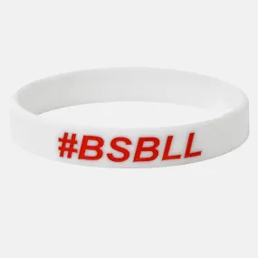 #BSBLL White and Red Wristband