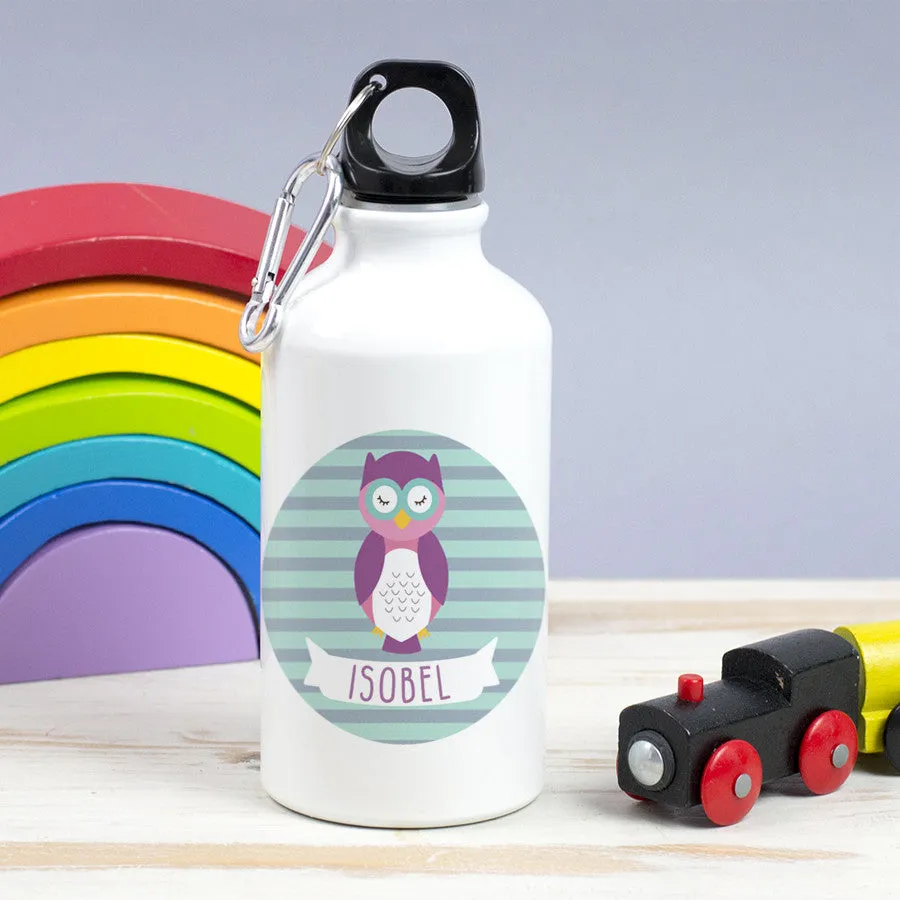Children's Personalised Wise Owlet Water Bottle