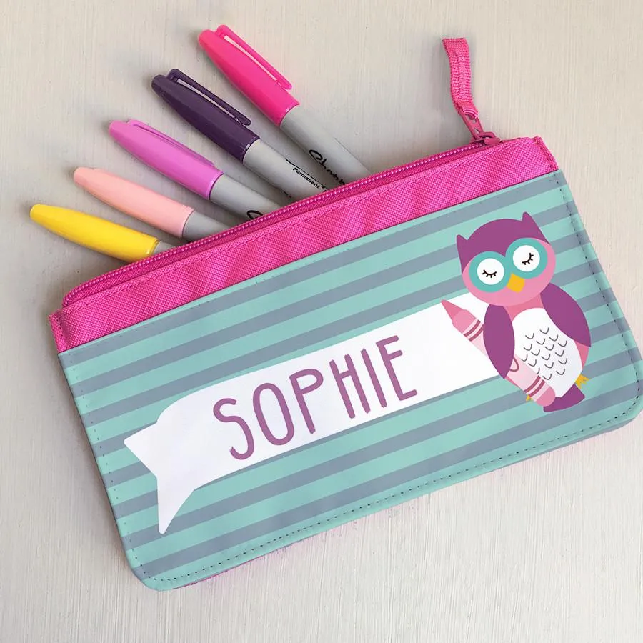 Children's Personalised Wise Owlet Water Bottle