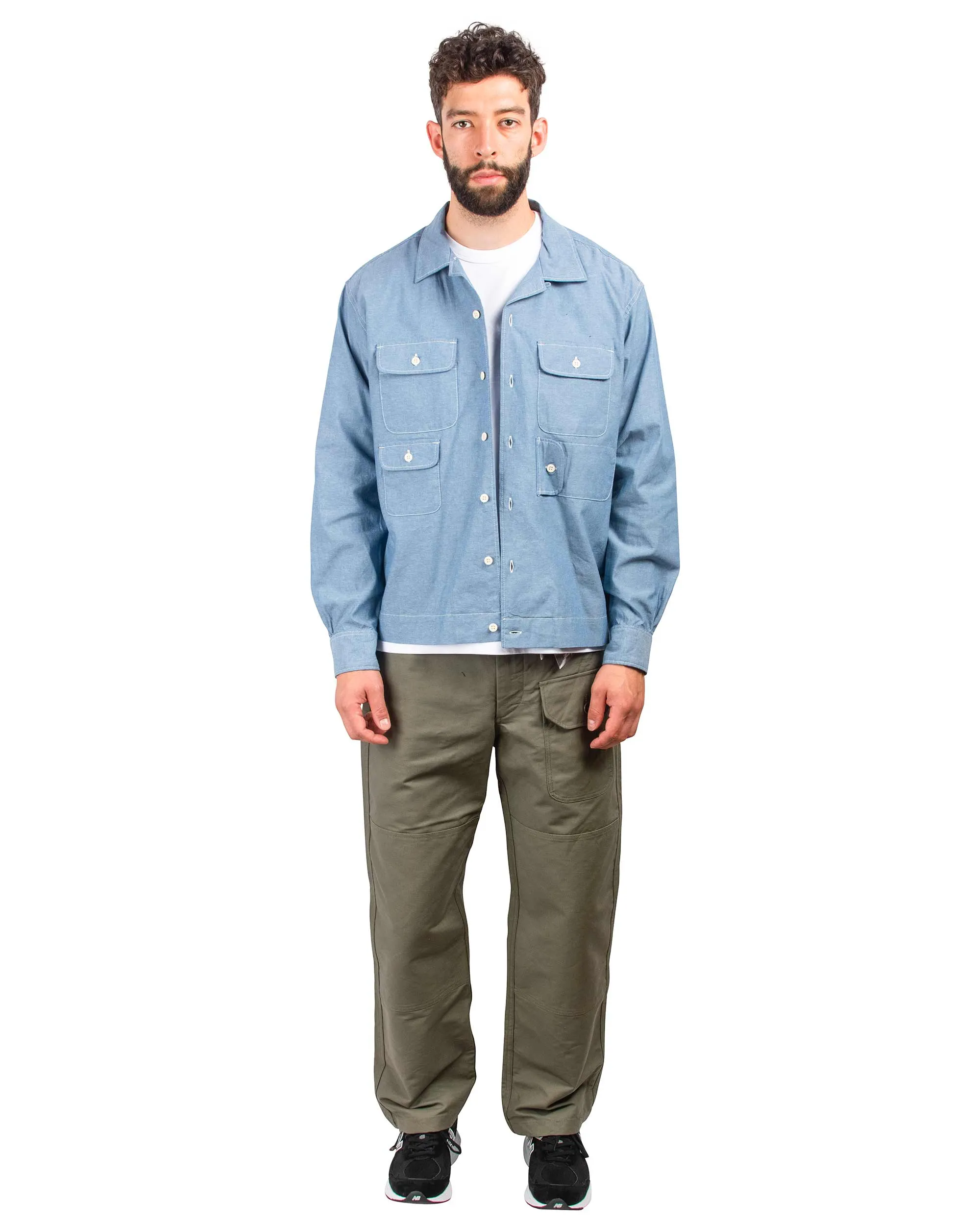 Engineered Garments Deck Pant Olive Cotton Double Cloth
