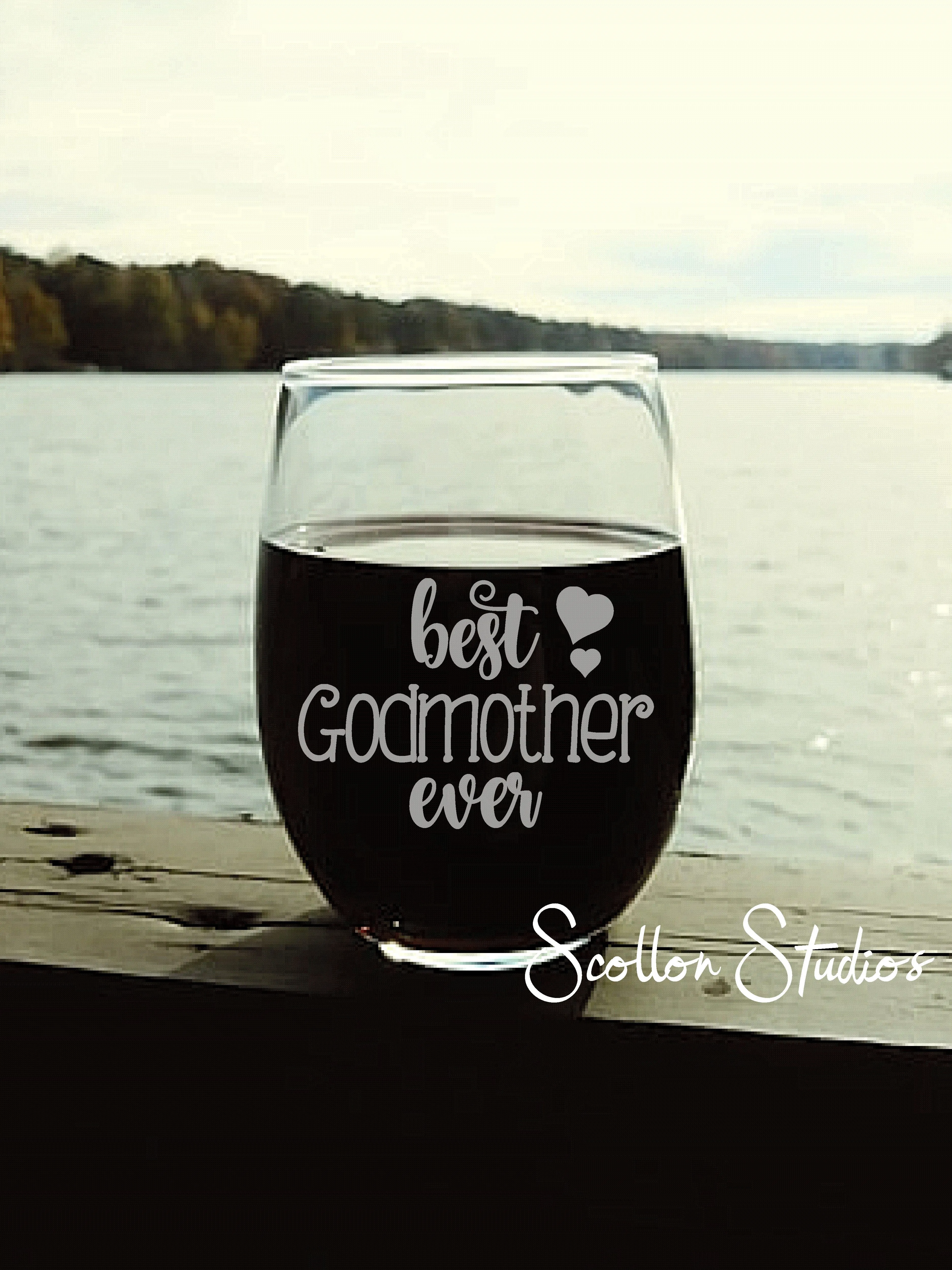 Godmother Gift | Wine Glass | Best Godmother Ever