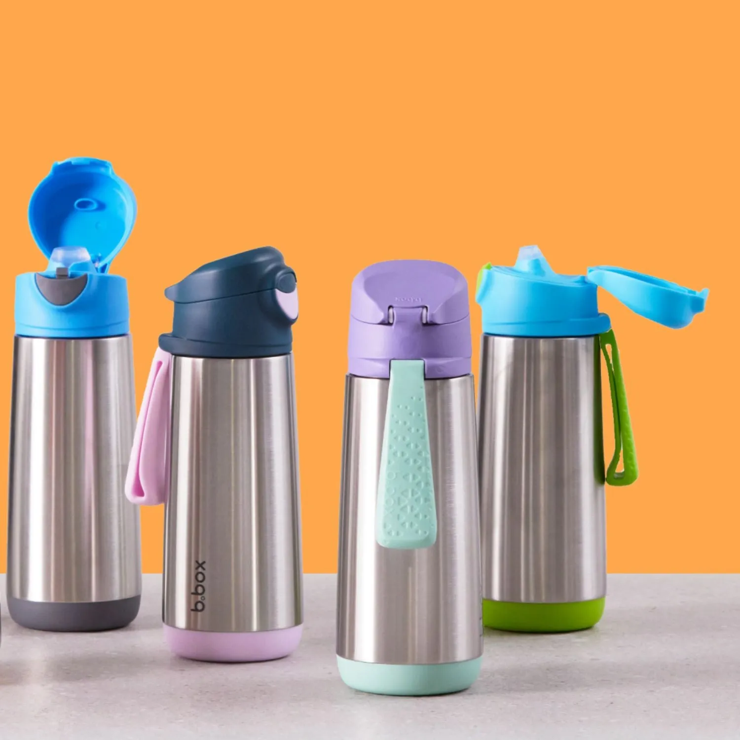 Insulated Sport Spout Drink Water Bottle 500ml Blue