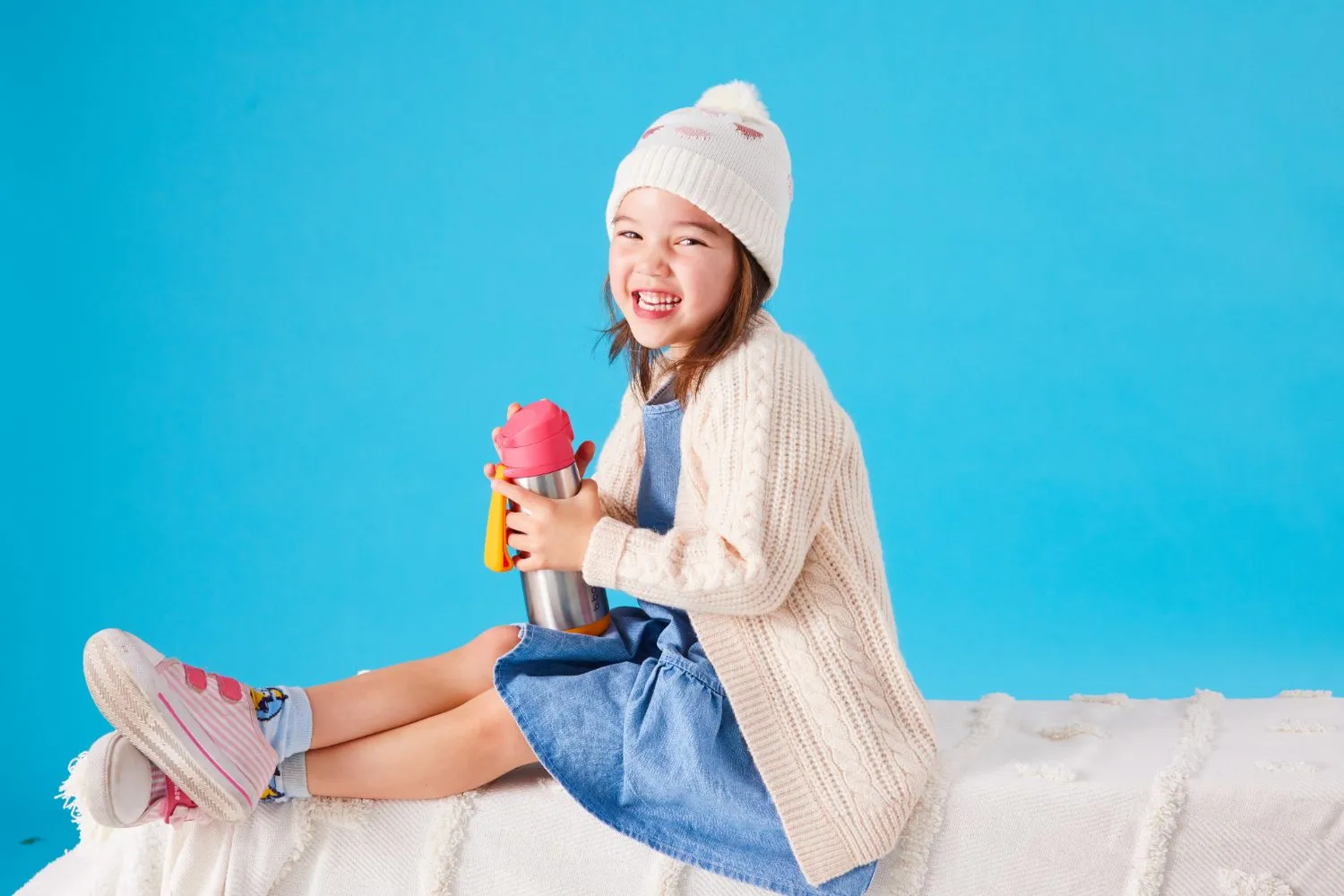 Insulated Sport Spout Drink Water Bottle 500ml Shake Pink