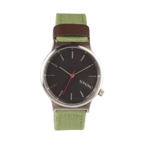 Komono Wizard Heritage Series Silver Army Watch