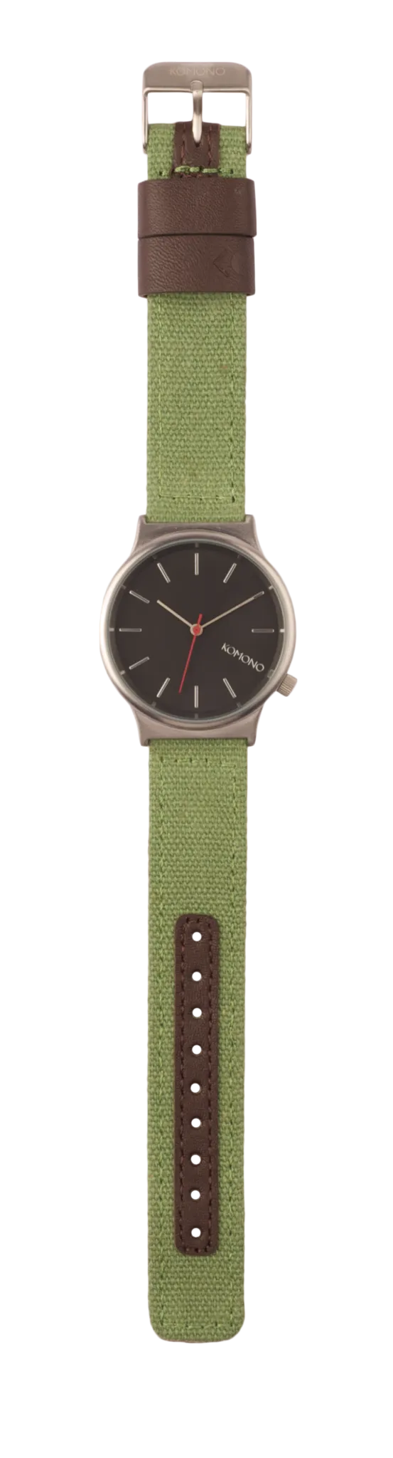 Komono Wizard Heritage Series Silver Army Watch