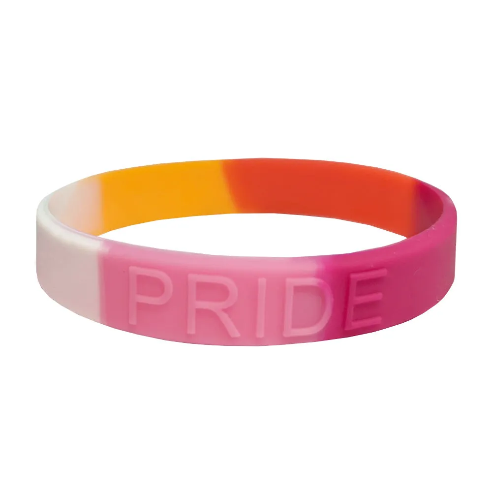 Lesbian Pride Silicone Wristband