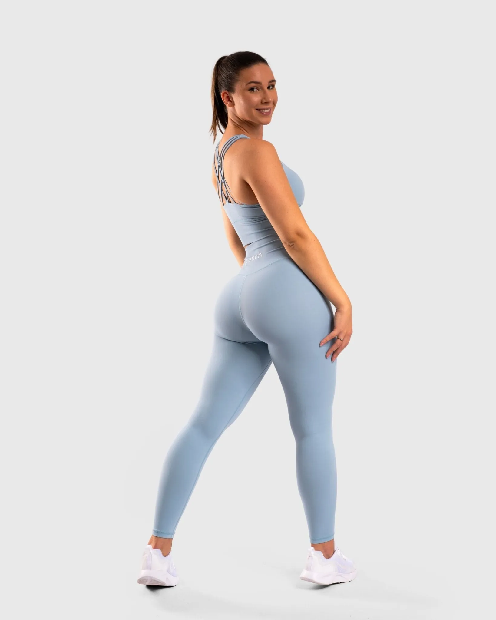 Light Blue V-waist Pure-Fit Tights