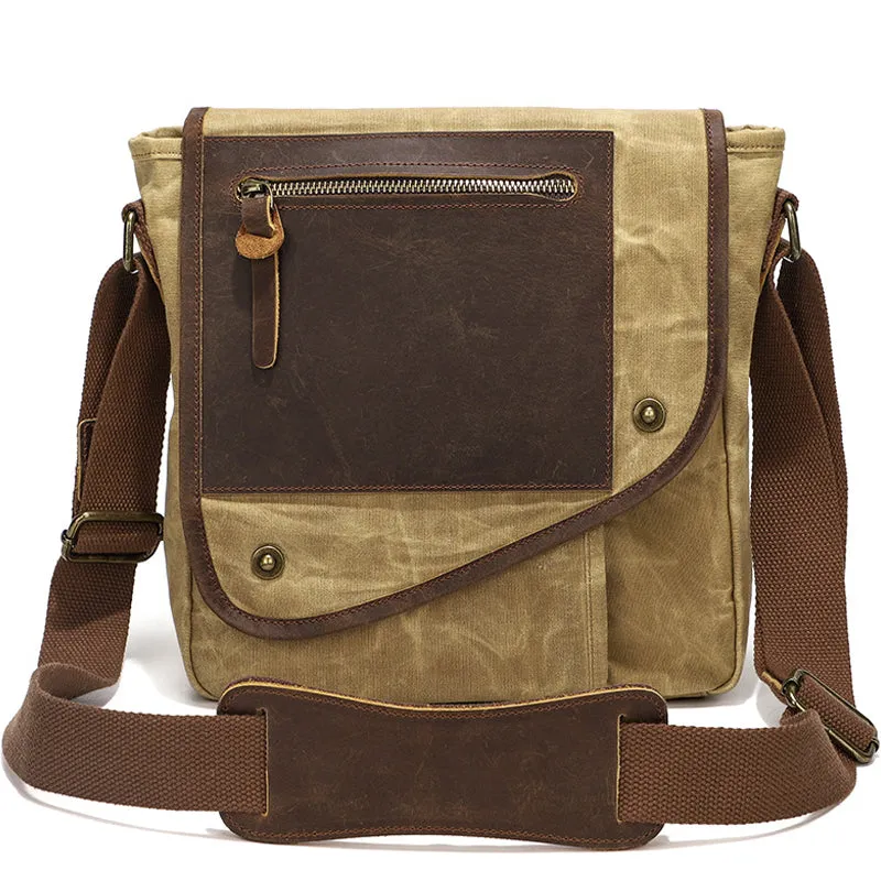 Men’s Shoulder Bag Retro Crossbody Bag Work Canvas Handbag