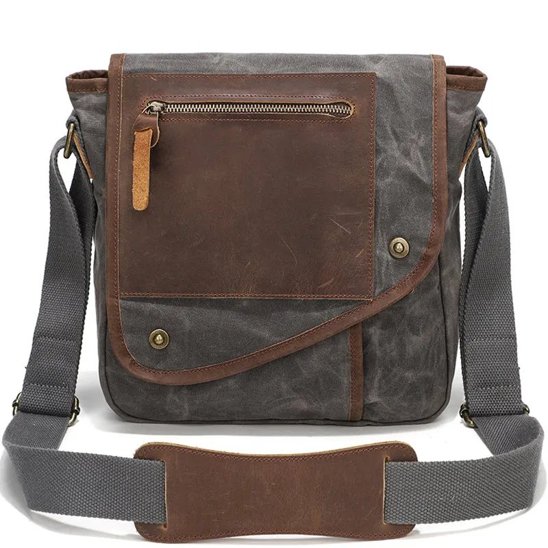 Men’s Shoulder Bag Retro Crossbody Bag Work Canvas Handbag