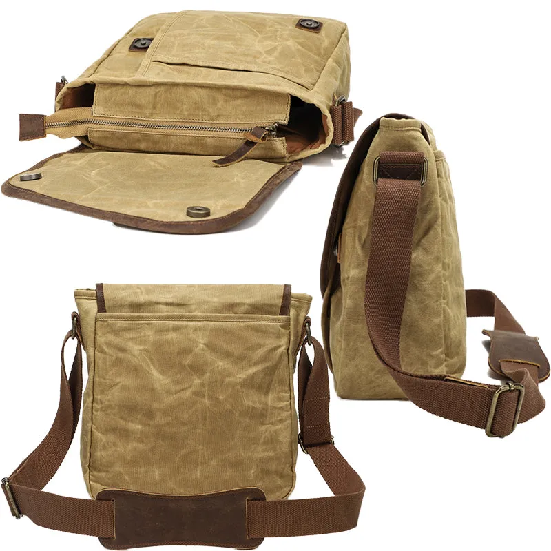 Men’s Shoulder Bag Retro Crossbody Bag Work Canvas Handbag