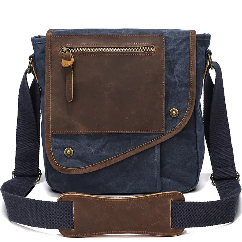 Men’s Shoulder Bag Retro Crossbody Bag Work Canvas Handbag