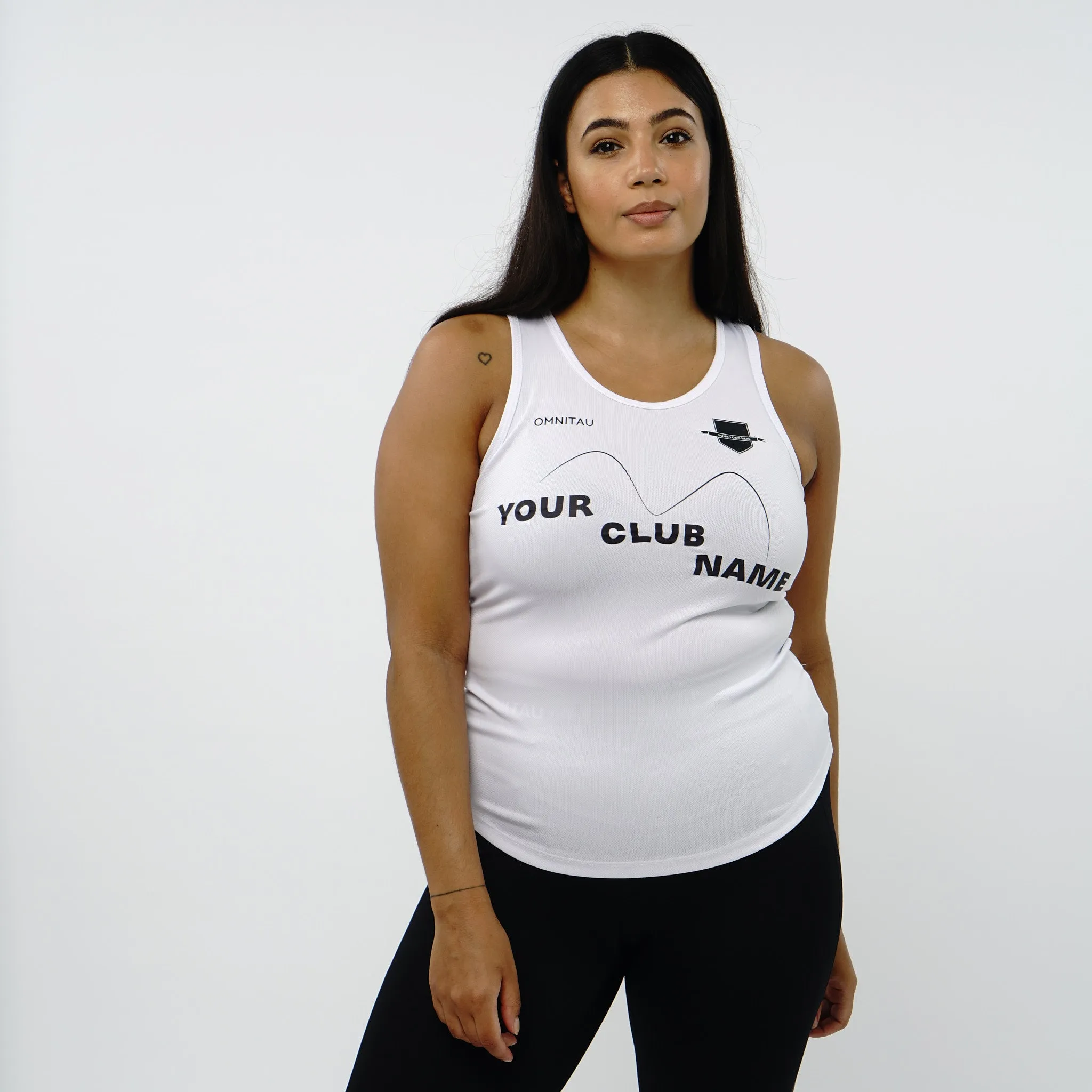 Omnitau Woen's Core Crew Neck Athletics Vest - White
