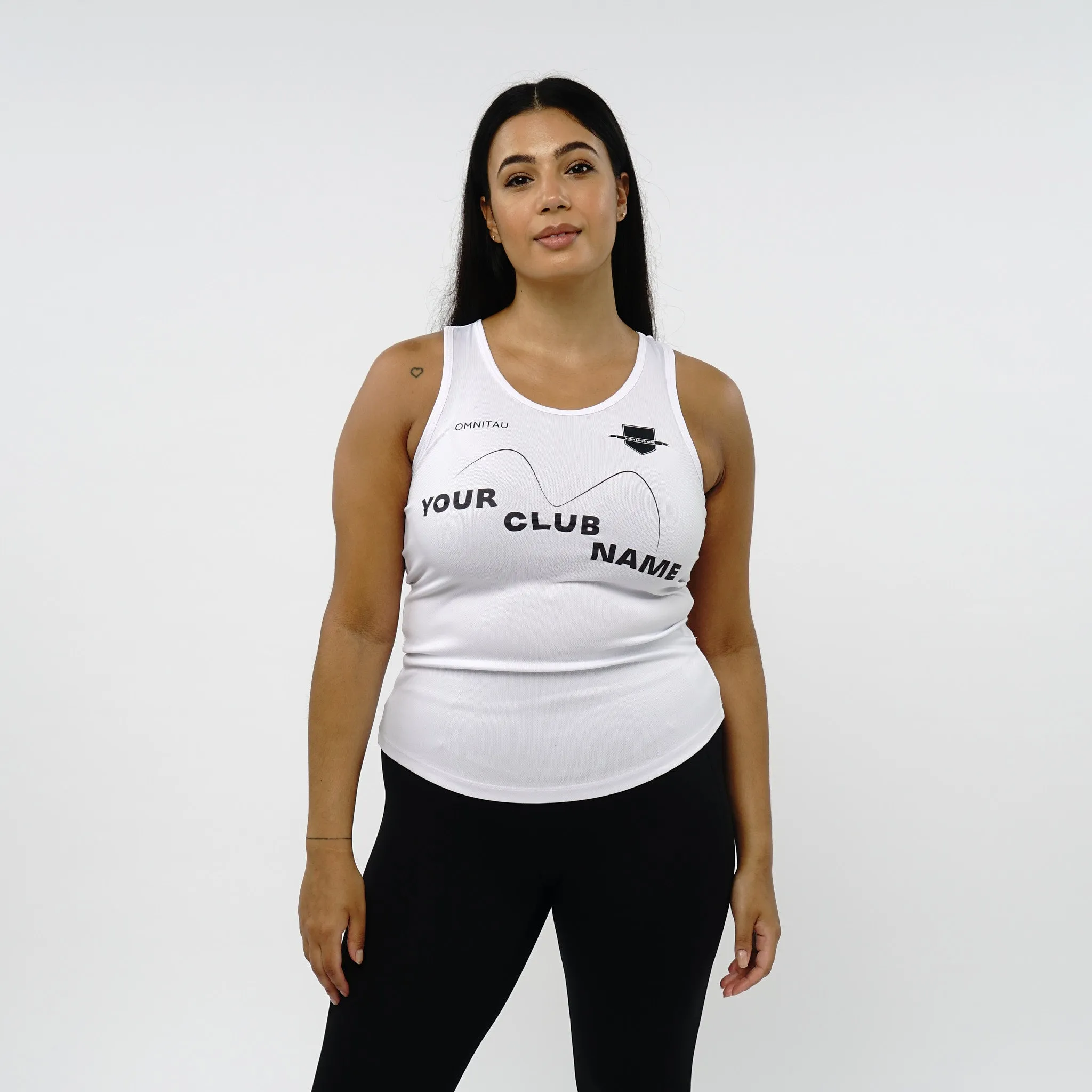 Omnitau Woen's Core Crew Neck Athletics Vest - White