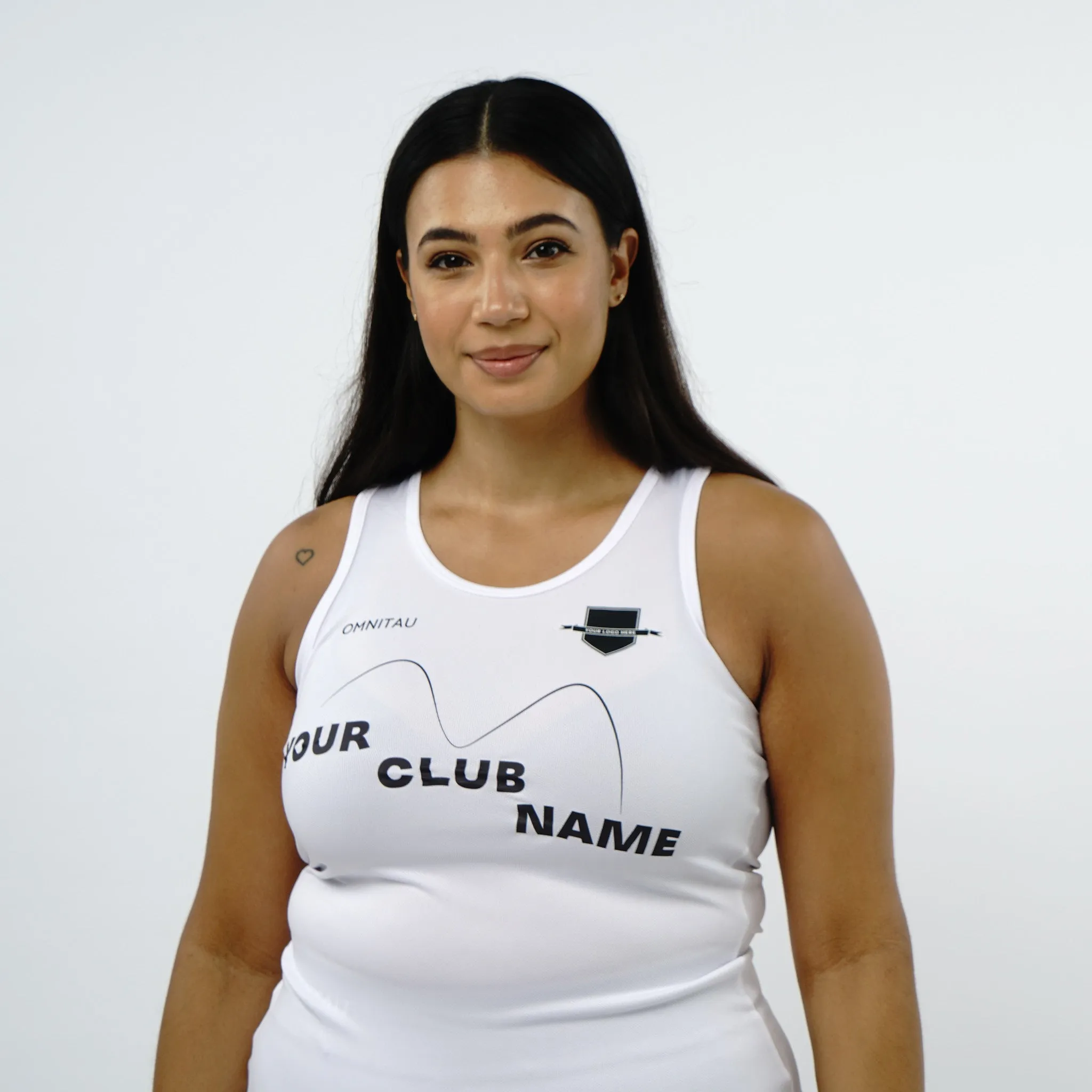 Omnitau Woen's Core Crew Neck Athletics Vest - White