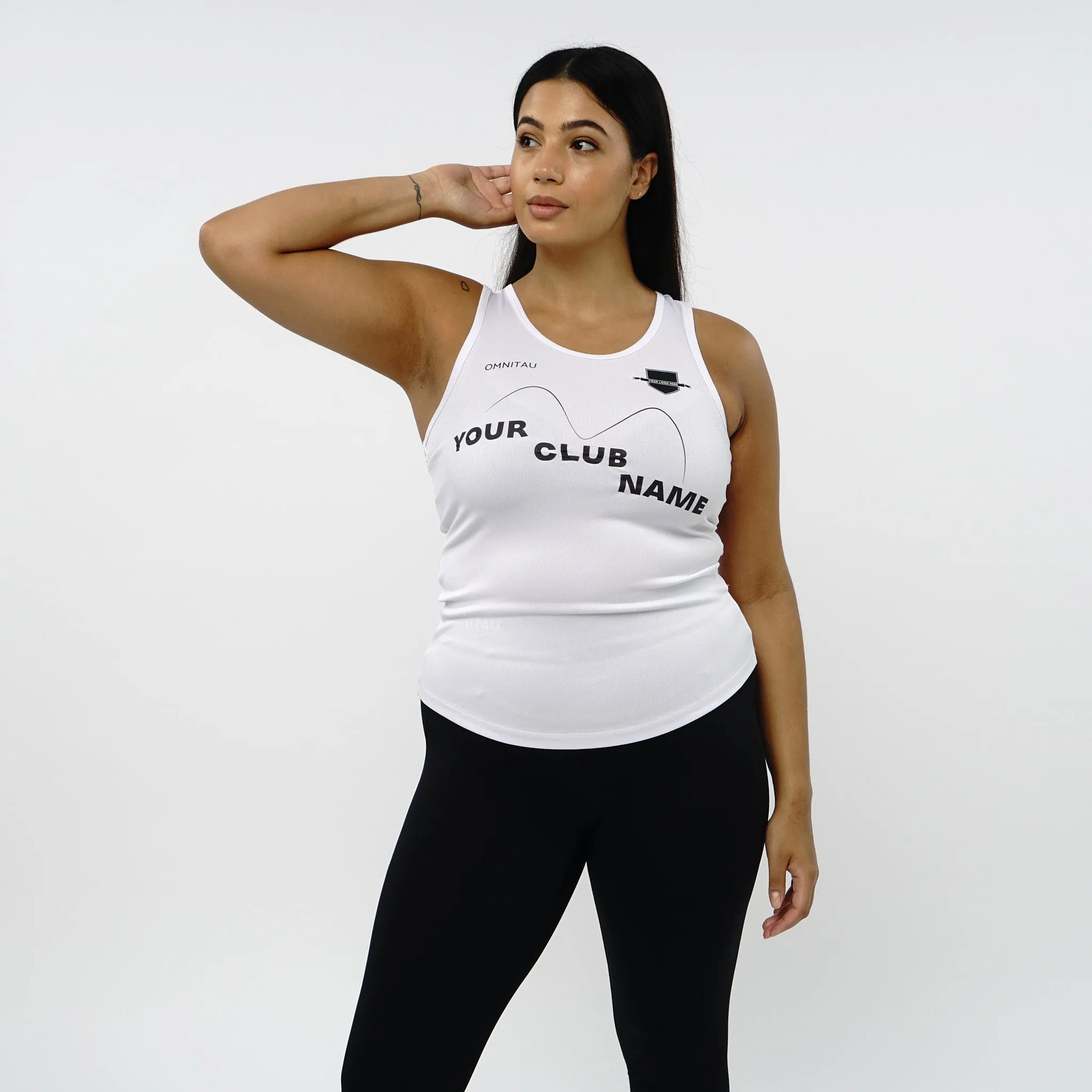 Omnitau Woen's Core Crew Neck Athletics Vest - White