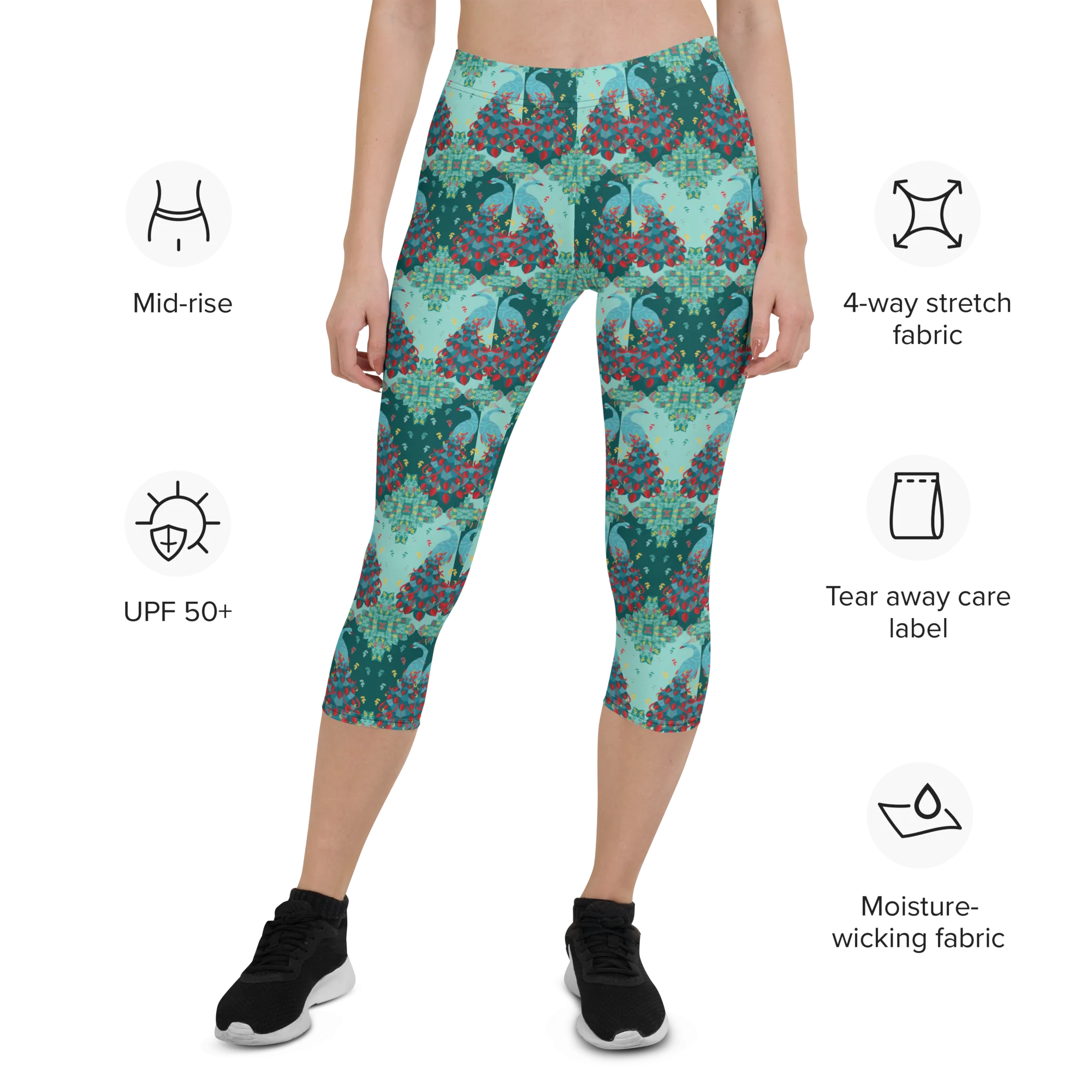 Peacock Capri Leggings