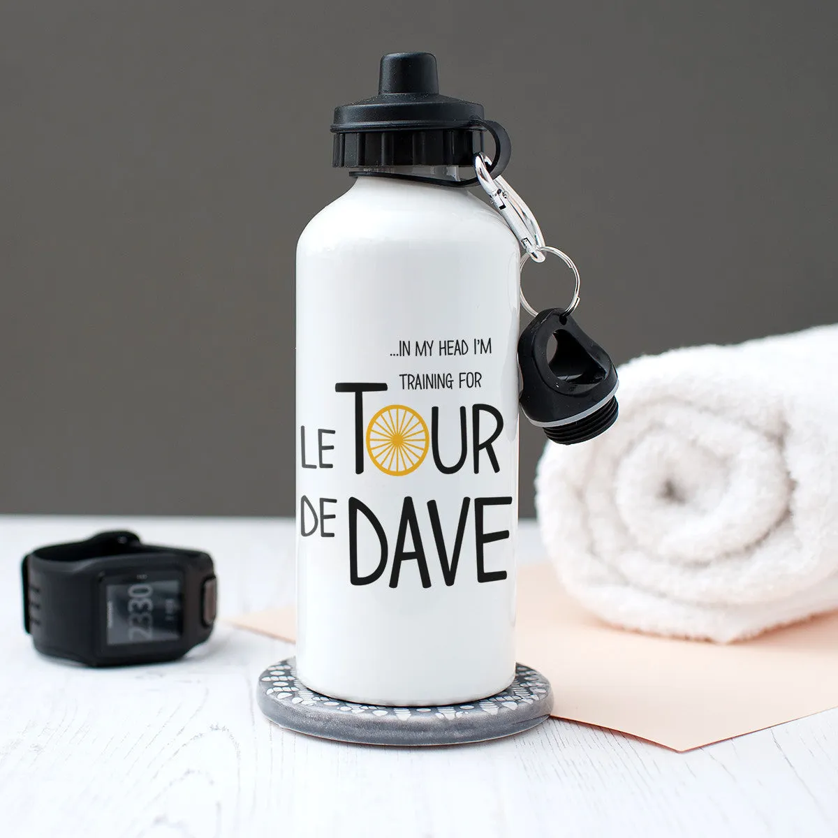 Personalised 'Tour De … ' Cycle Water Bottle