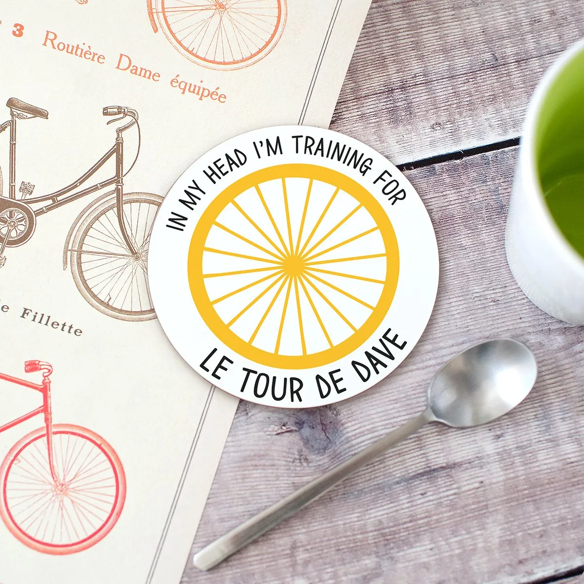 Personalised 'Tour De … ' Cycle Water Bottle