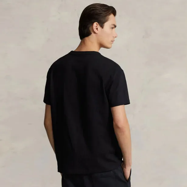 PL - Men 'Black' Polo RL Sports Printed T-Shirt PL699
