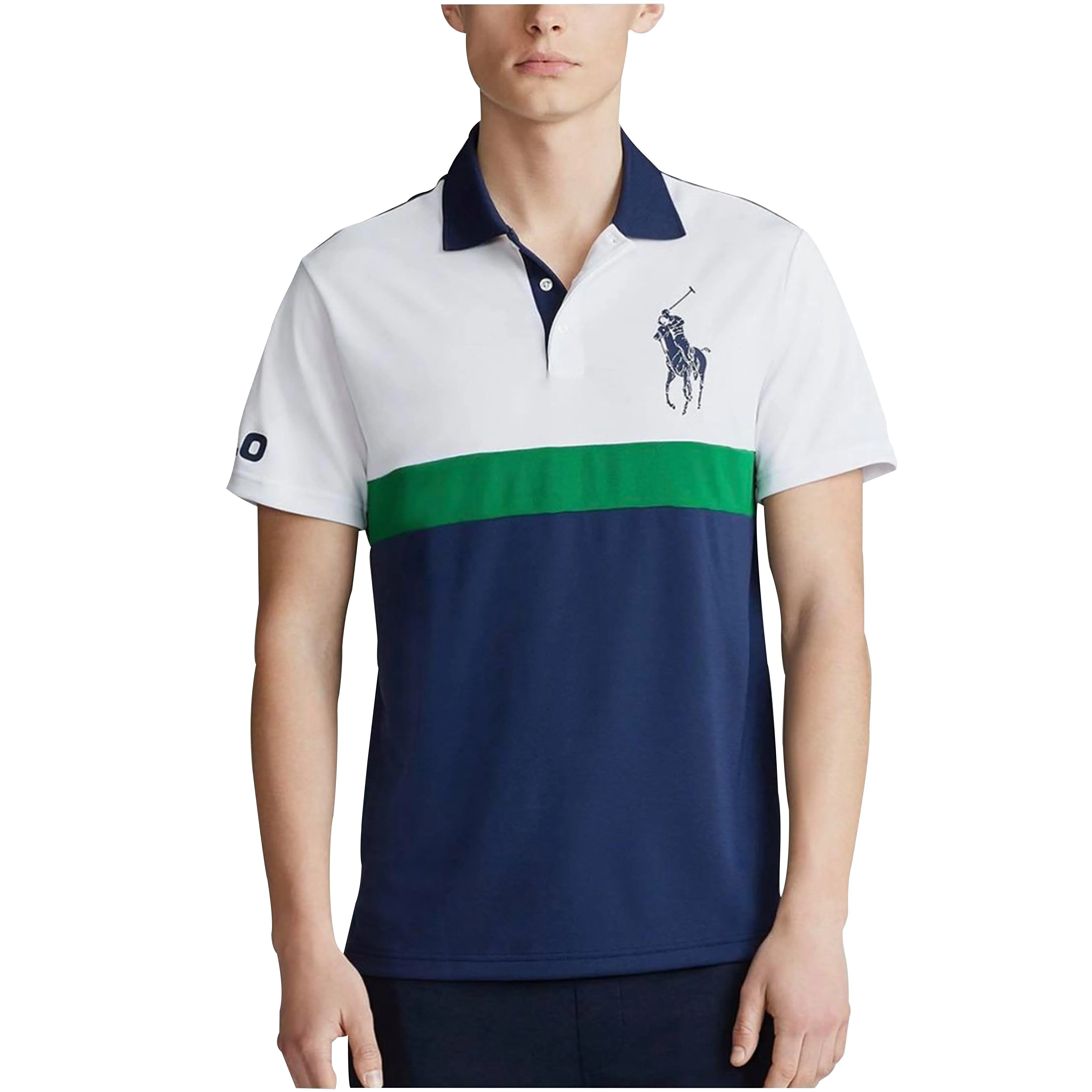 Polo Ralph Lauren Men's Classic Fit Performance Polo Shirt (Pure White Multi)