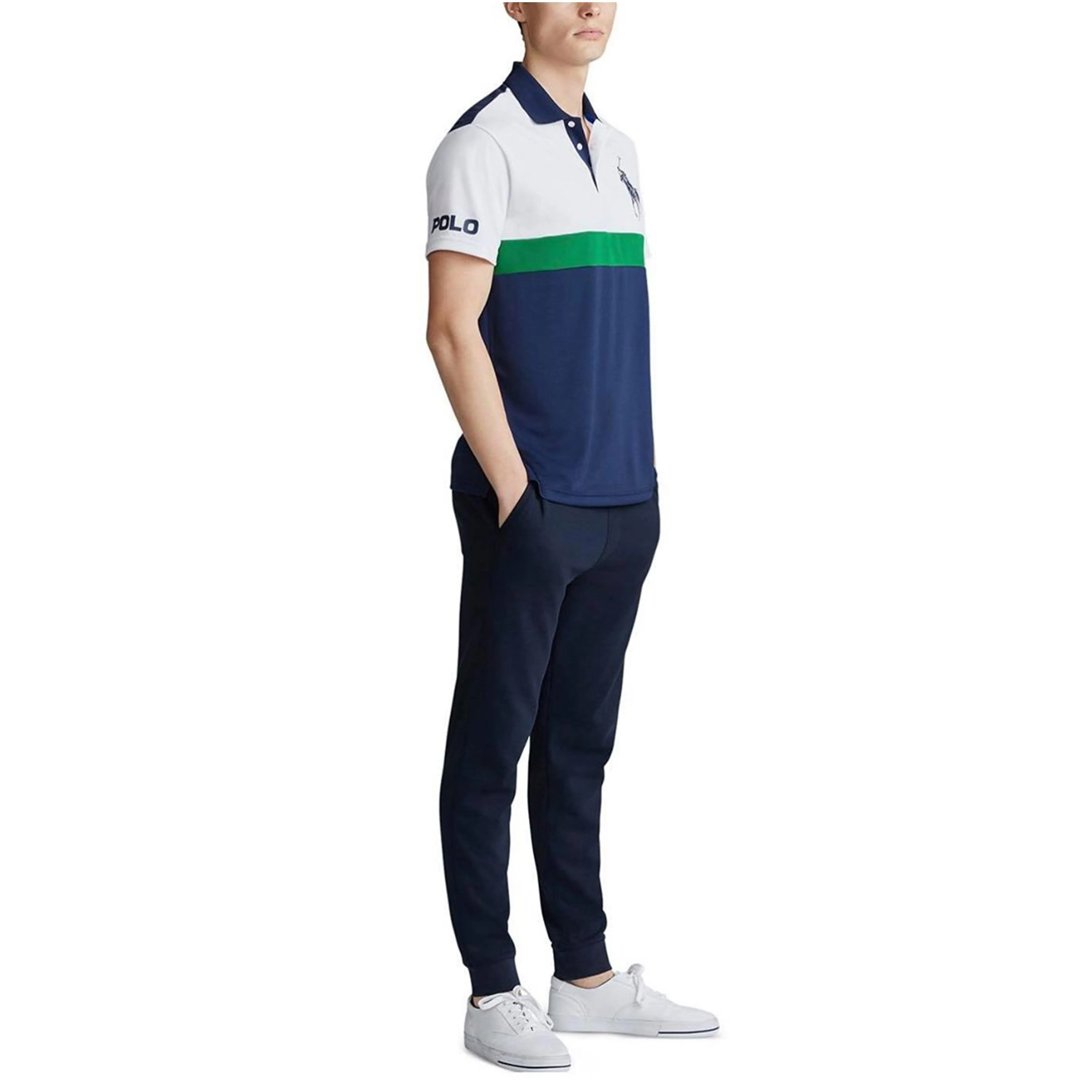 Polo Ralph Lauren Men's Classic Fit Performance Polo Shirt (Pure White Multi)