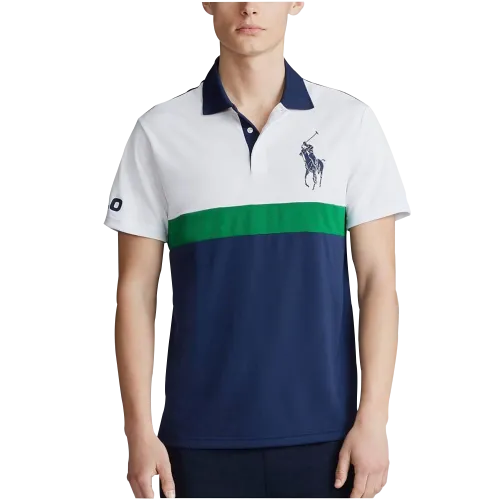 Polo Ralph Lauren Men's Classic Fit Performance Polo Shirt (Pure White Multi)