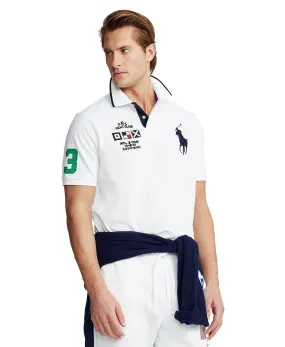 Polo Ralph Lauren Men's Custom Slim-Fit Mesh Polo (White - US SIZE: Small)