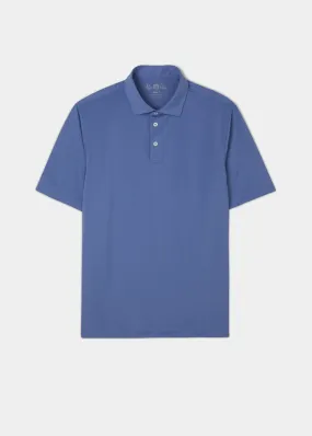Rockbourne Performance Polo in Mid Blue - Sports Fit