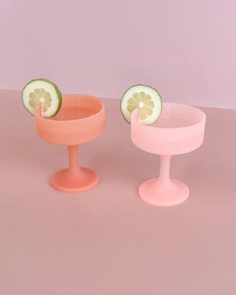 Set of 2 Unbreakable Silicone Glasses - Assorted