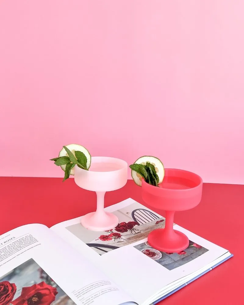 Set of 2 Unbreakable Silicone Glasses - Assorted