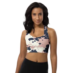 SPLATTERED COLLECTION Longline sports bra