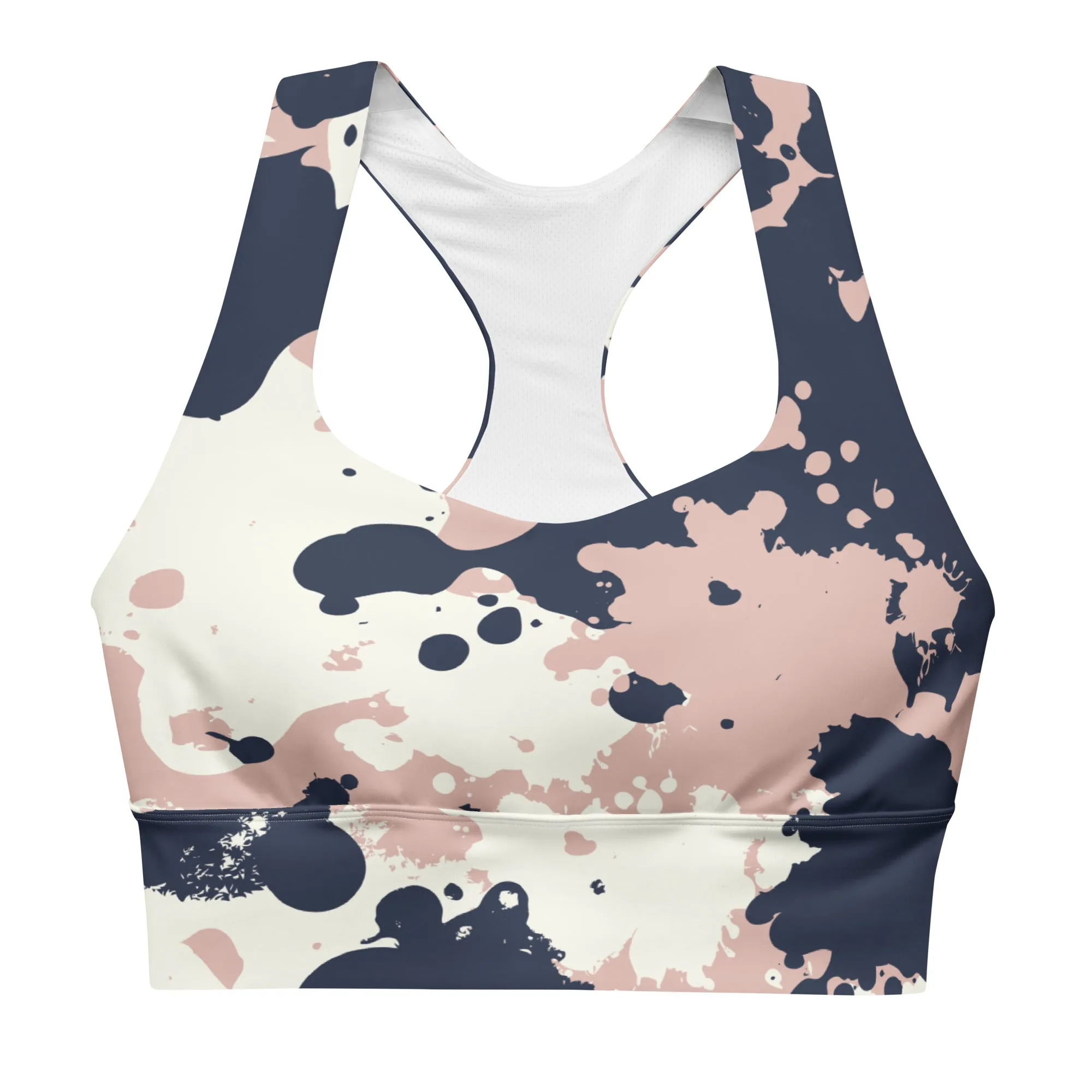 SPLATTERED COLLECTION Longline sports bra