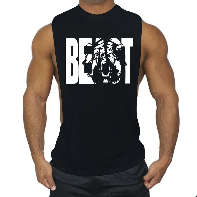 Sports Sling Sleeveless Fitness T-shirt Muscle Vest