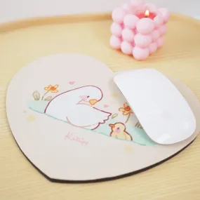 Spring Ducks & Daffodils Mouse Mat | Mother Duck & Tuffy | Pastel Kawaii Desk Pad for Mother’s Day