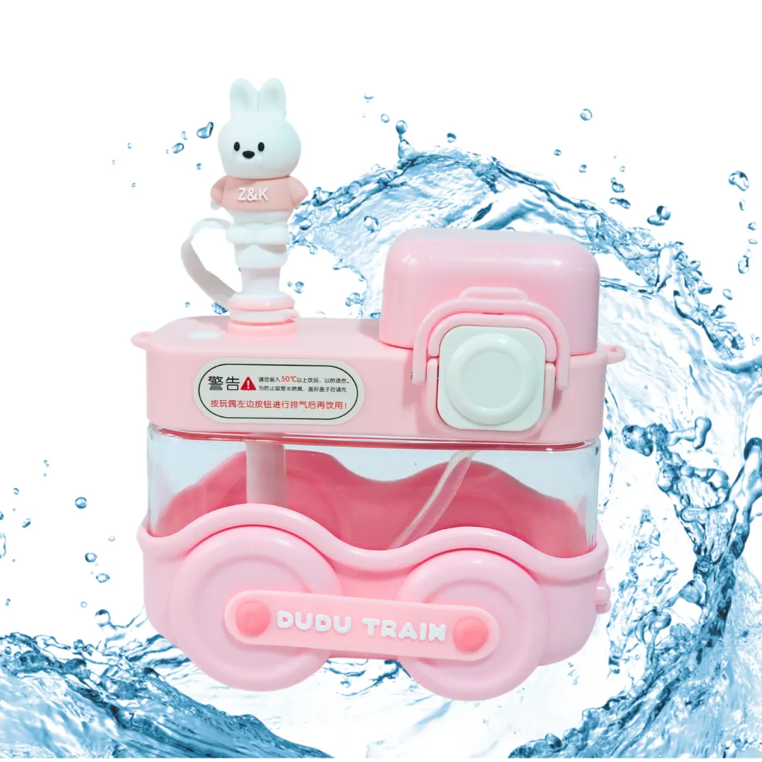 Train Sipper Water Bottle with Strap for Kids(Random Colors will be send)