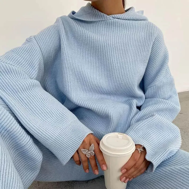 Two-piece fashion sports sweater suit women