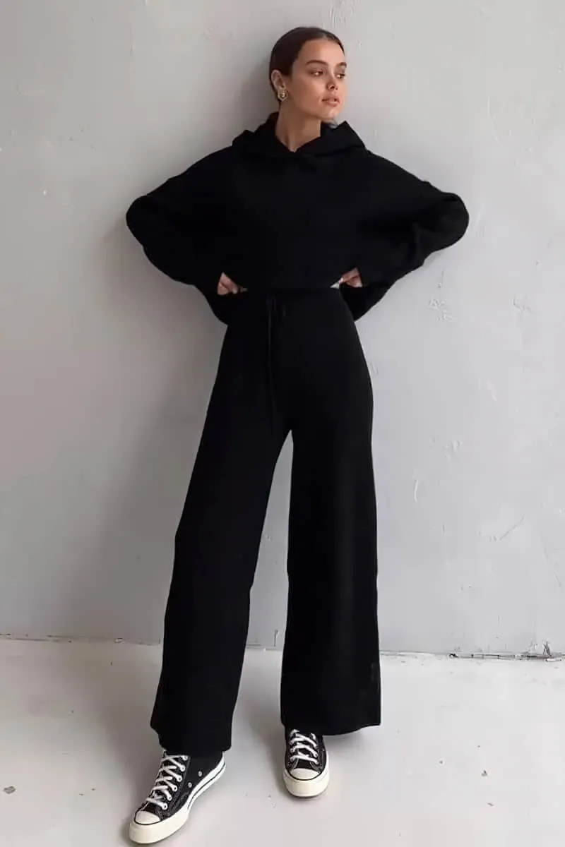 Two-piece fashion sports sweater suit women