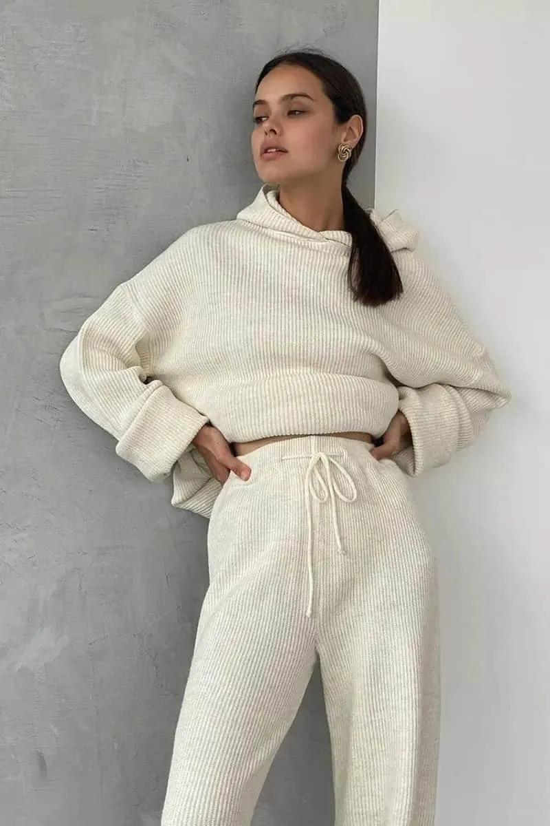 Two-piece fashion sports sweater suit women