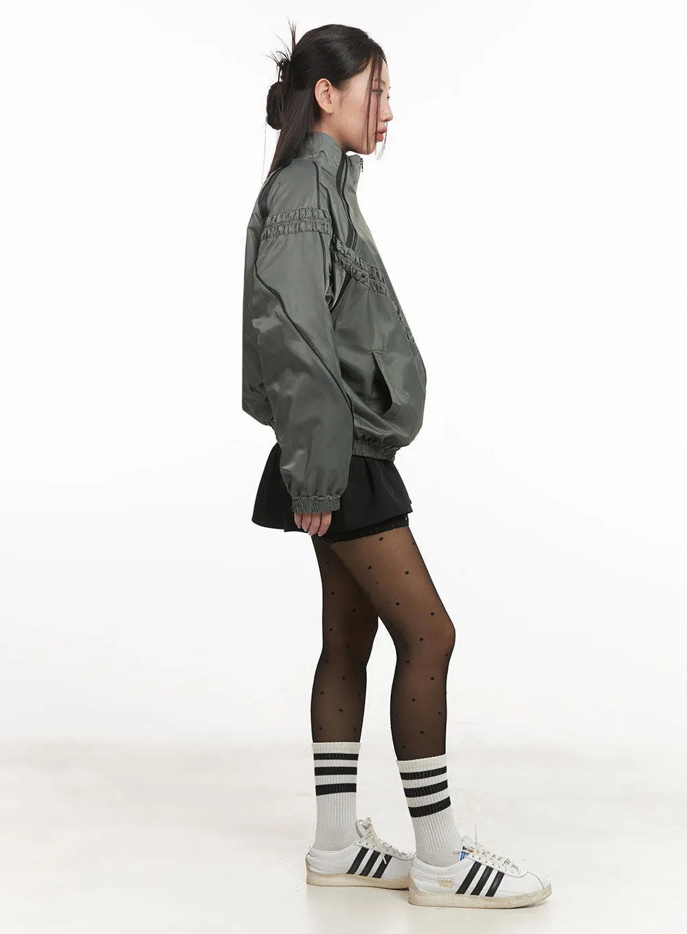 Urban Shirred Windbreaker Jacket IM524