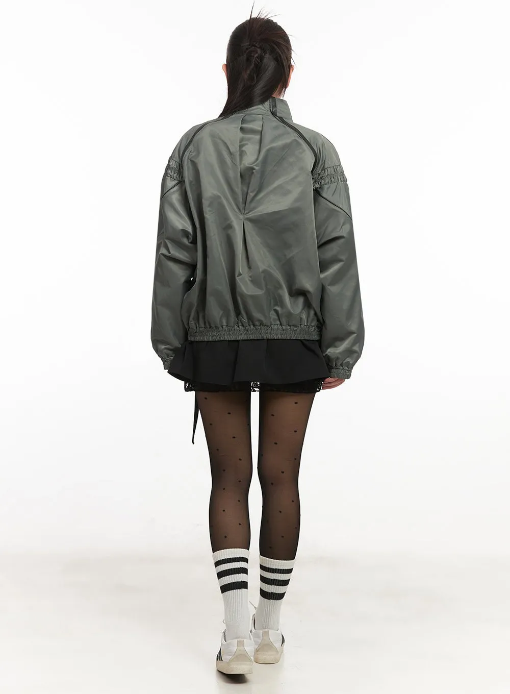 Urban Shirred Windbreaker Jacket IM524